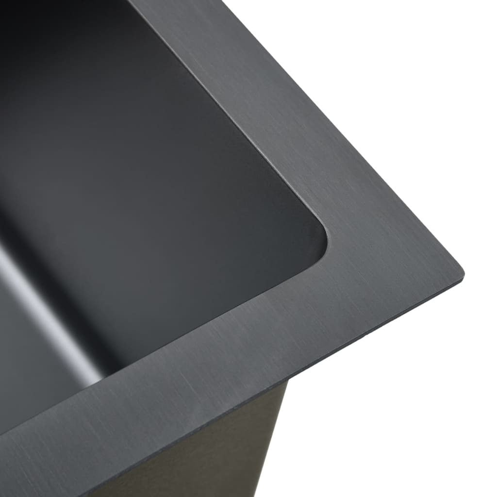 Handmade Kitchen Sink Black Stainless Steel - Galactic capuchin