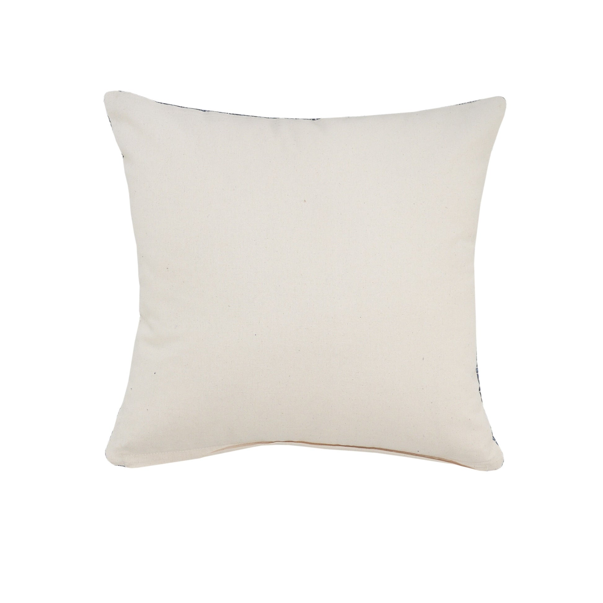 20" X 20" Blue 100% Cotton Geometric Zippered Pillow - Galactic capuchin