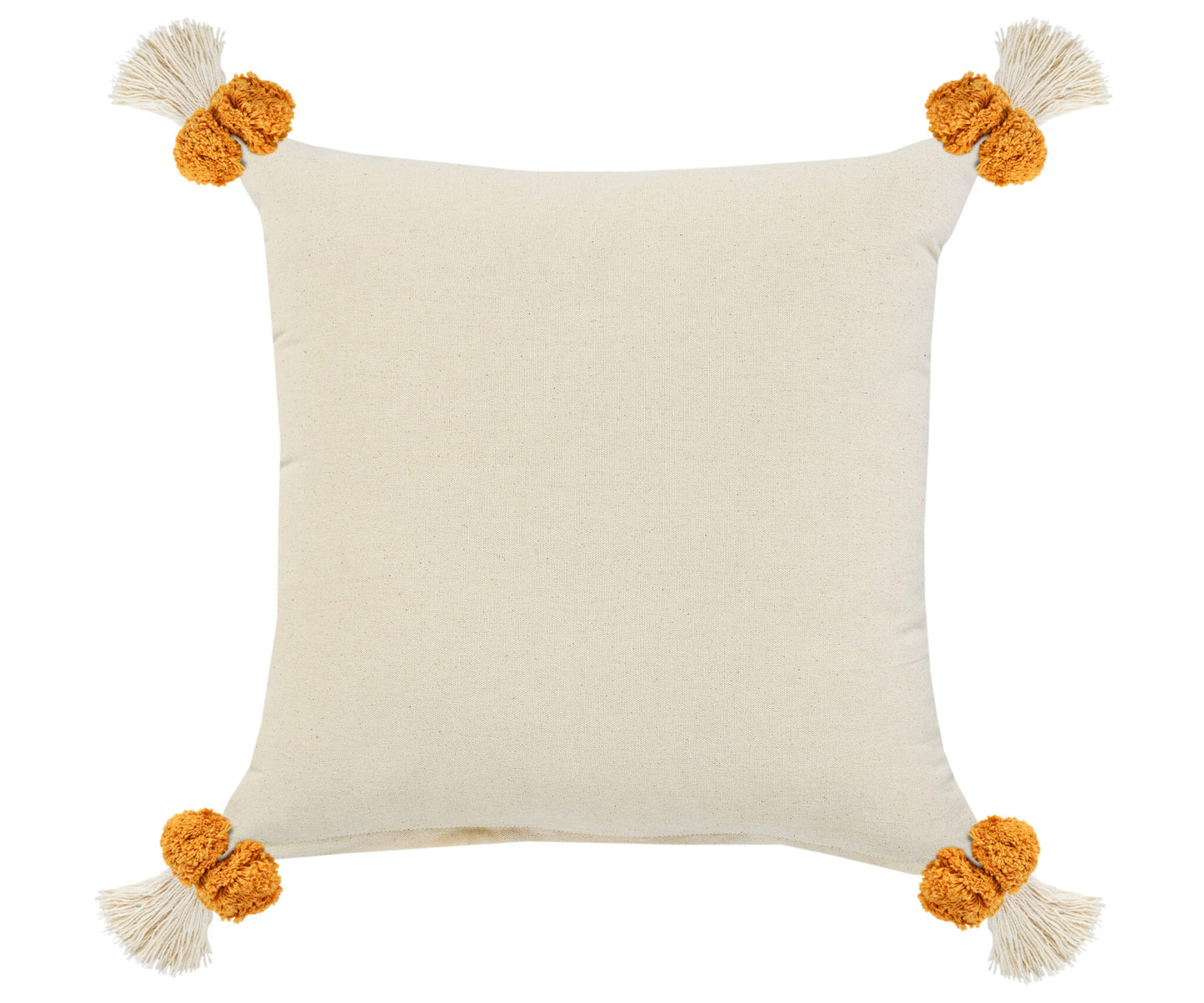 20" X 20" Yellow And Cream 100% Cotton Geometric Zippered Pillow - Galactic capuchin