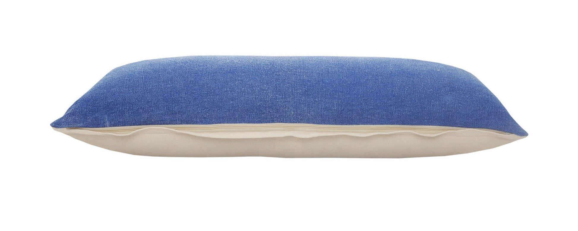 14" X 36" Classic Blue 100% Cotton Zippered Pillow - Galactic capuchin