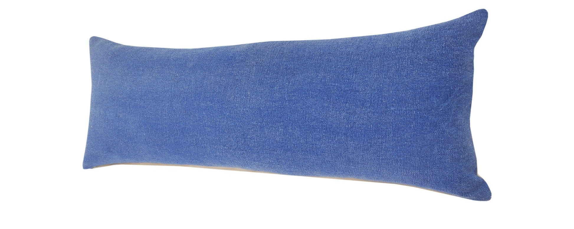 14" X 36" Classic Blue 100% Cotton Zippered Pillow - Galactic capuchin