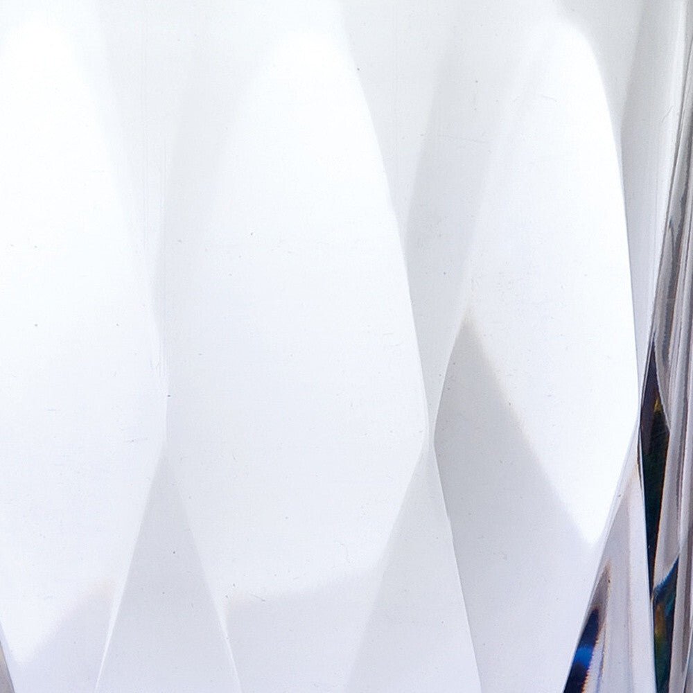 Set of Four Clear and Rainbow Geometric Acrylic Stemmed All Purpose Wine Glasses - Galactic capuchin