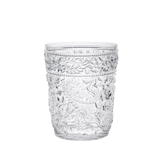 Set of Four Clear Paisley Acrylic Stemless Whiskey Glass - Galactic capuchin