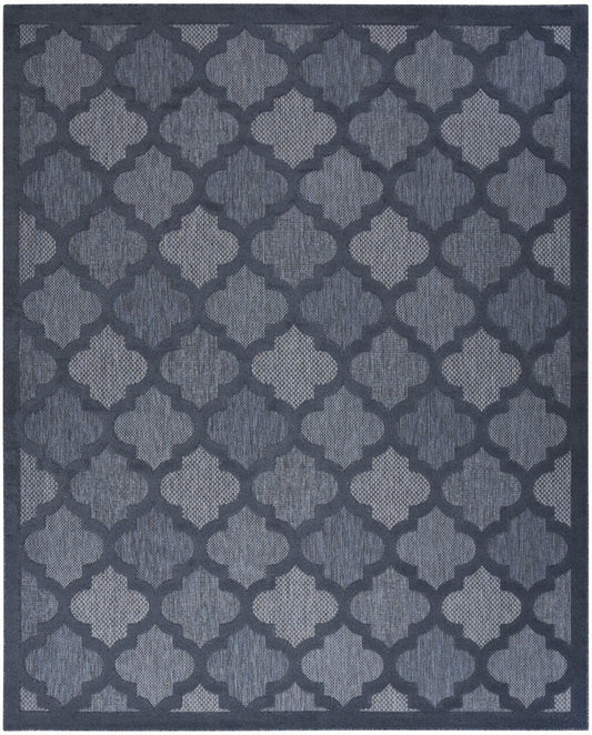 8' X 10' Navy Blue Geometric Flatweave Area Rug - Galactic capuchin