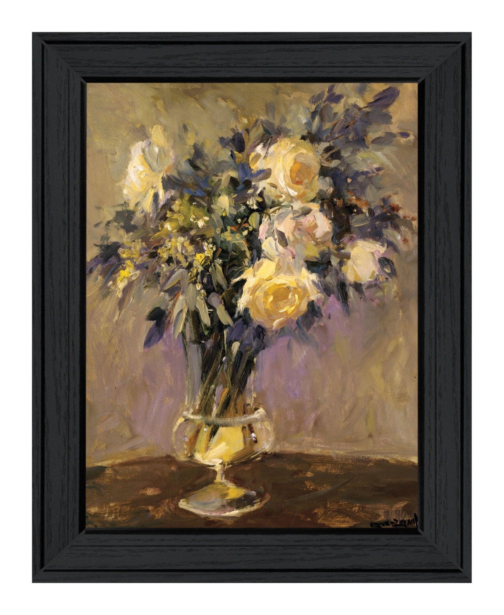 Evening Vase Black Framed Print Wall Art - Galactic capuchin