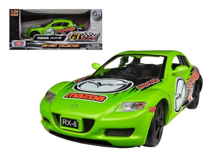 Mazda RX - 8 5 Green "GT Racing" Series 1/24 Diecast Model Car by Motormax - Galactic capuchin