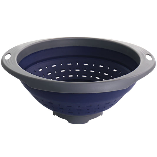 Oster Bluemarine Collapsible Polypropylene Colander in Navy - Galactic capuchin