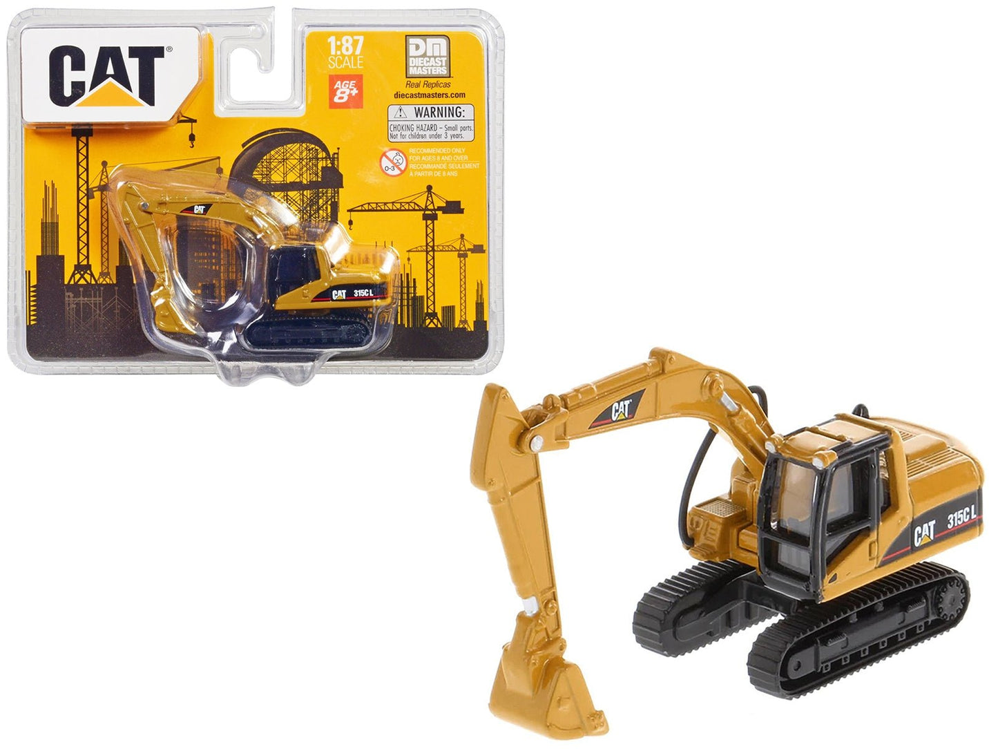CAT Caterpillar 315C L Hydraulic Excavator Yellow 1/87 (HO) Diecast Model by Diecast Masters - Galactic capuchin