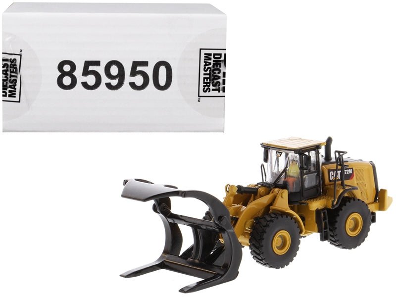 CAT Caterpillar 972M Wheel Loader with Log Fork and Operator "High Line" Series 1/87 (HO) Scale Diecast Model by Diecast Masters - Galactic capuchin