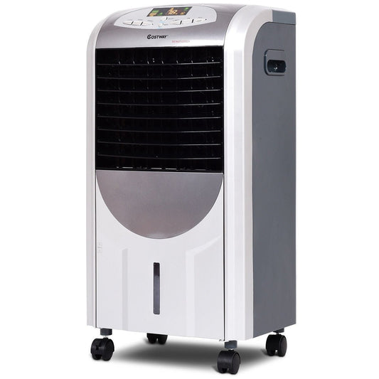 Portable Air Cooler Fan with Heater and Humidifier Function - Color: Gray - Galactic capuchin