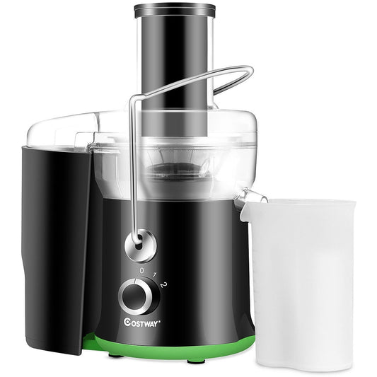 2 Speed Wide Mouth Fruit and Vegetable Centrifugal Electric Juicer - Color: Black - Galactic capuchin