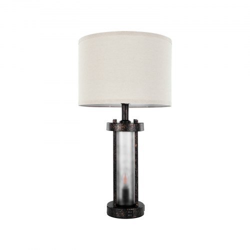 Table Lamps Set of 2, Dimmable Farmhouse Bedside Nightstand Lamps, Vintage Lamp with LED Bulb and Linen Shades, Bedside Lamp with USB C+A Ports & AC Outlet, for Living Room, Bedroom & Office - Galactic capuchin