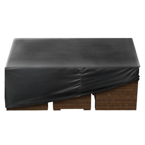 Patio Furniture Cover, 420D Heavy Duty Waterproof Outdoor Dining Table and Chairs Cover, Large Squre Patio Table Covers with Air Vent for All Weather, 74L x 74W x 28H inch, Black - Galactic capuchin