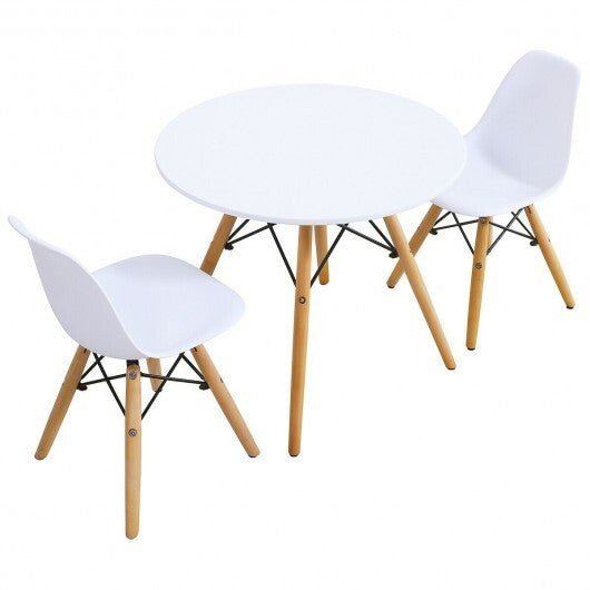 Kid's Modern Dining Table Set with 2 Armless Chairs - Galactic capuchin