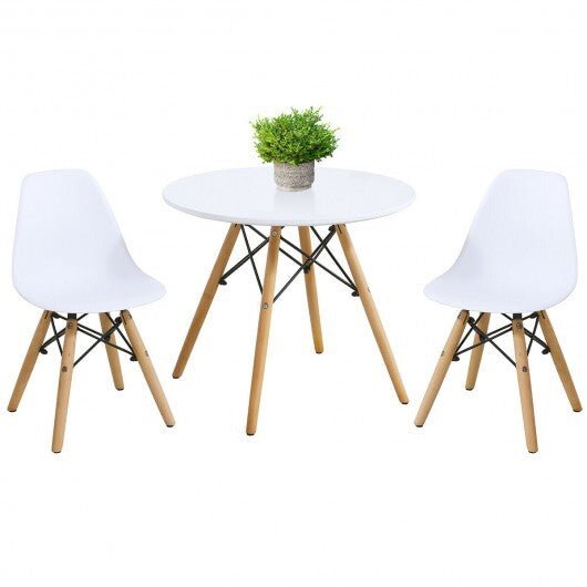 Kid's Modern Dining Table Set with 2 Armless Chairs - Galactic capuchin