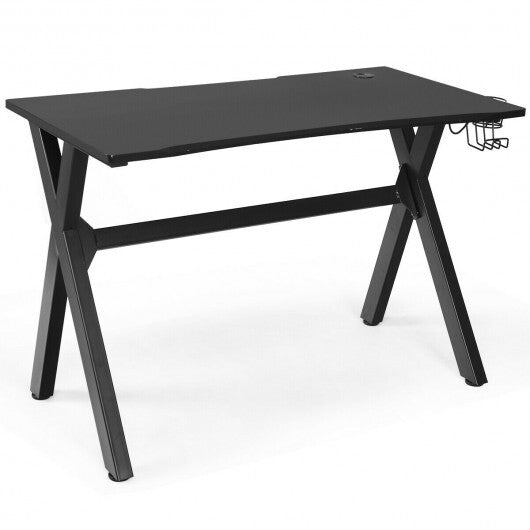 Ergonomic Gaming Desk with Mousepad and Cup Headphone Holder - Galactic capuchin
