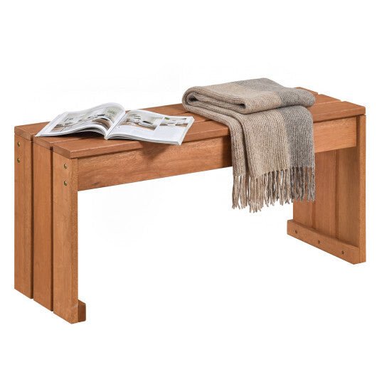 2 - Person Outdoor Garden Bench with Solid Wooden Frame for Backyard - Galactic capuchin