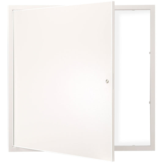 Access Panel for Drywall & Ceiling, 24 x 24 Inch Plumbing Access Panels, Reinforced Access Door, Heavy - Duty Steel Wall Hole Cover, Easy Install Removable Hinged Panel for Wiring & Cables, Silver - Galactic capuchin