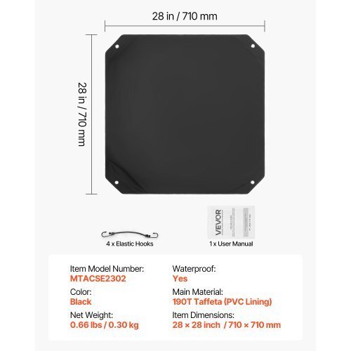 Air Conditioner Cover for Outside Units, 28 x 28 inch Central AC Cover for Air Conditioning Unit, Top Universal Mesh Defender Rainproof Easy Install for Outdoor Outside All Seasons, Black - Galactic capuchin