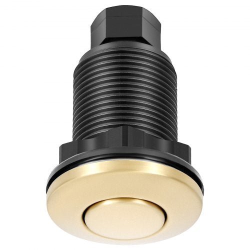 Garbage Disposal Air Switch Kit, 2.5" Sink Top Air Switch for Food Waste Disposal, Brushed Gold Stainless Steel ON/OFF Air Button for Waste Disposer - Suitable for Stainless Steel Countertops - Galactic capuchin