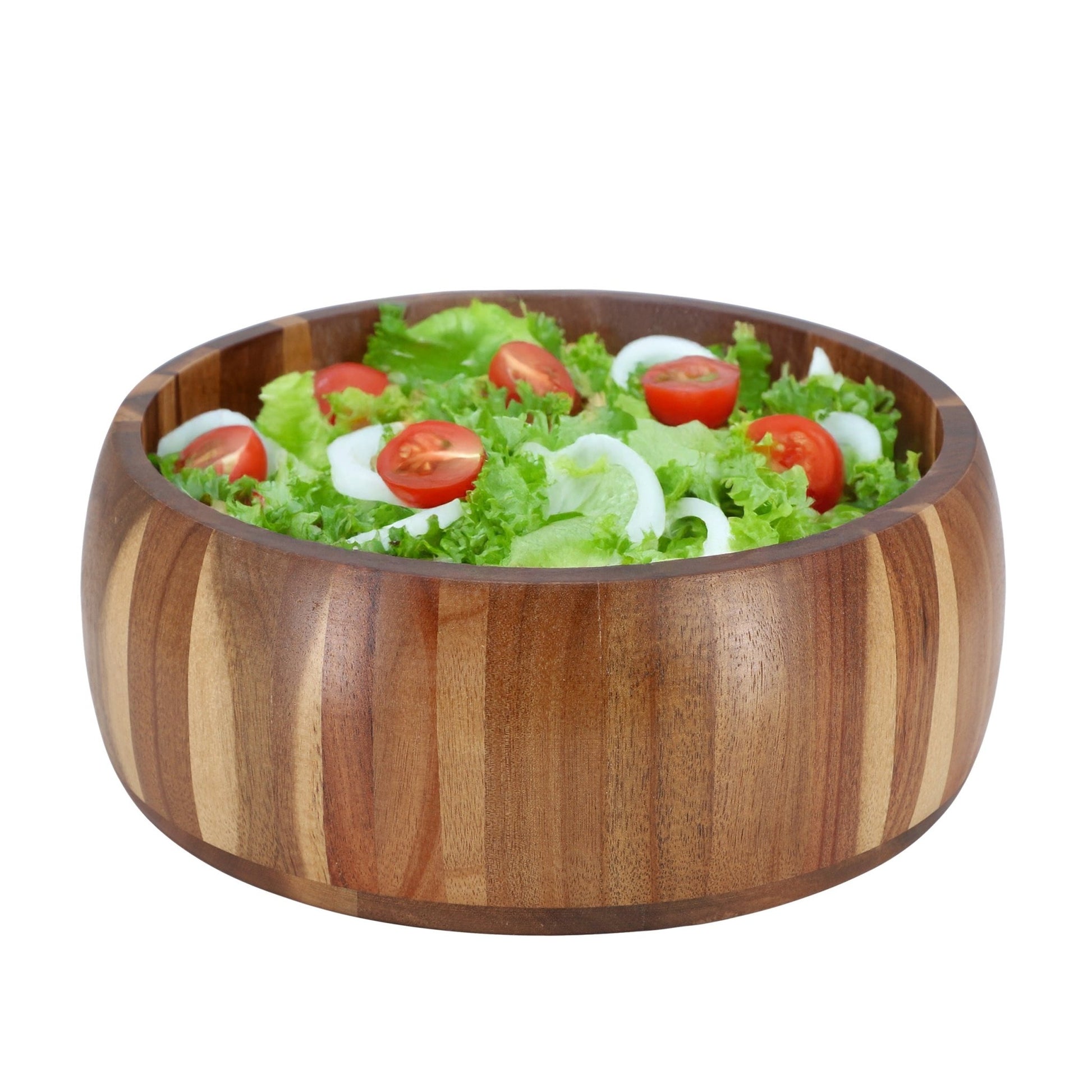 MegaChef 9.75 Inch Acacia Wood Salad Bowl - Galactic capuchin