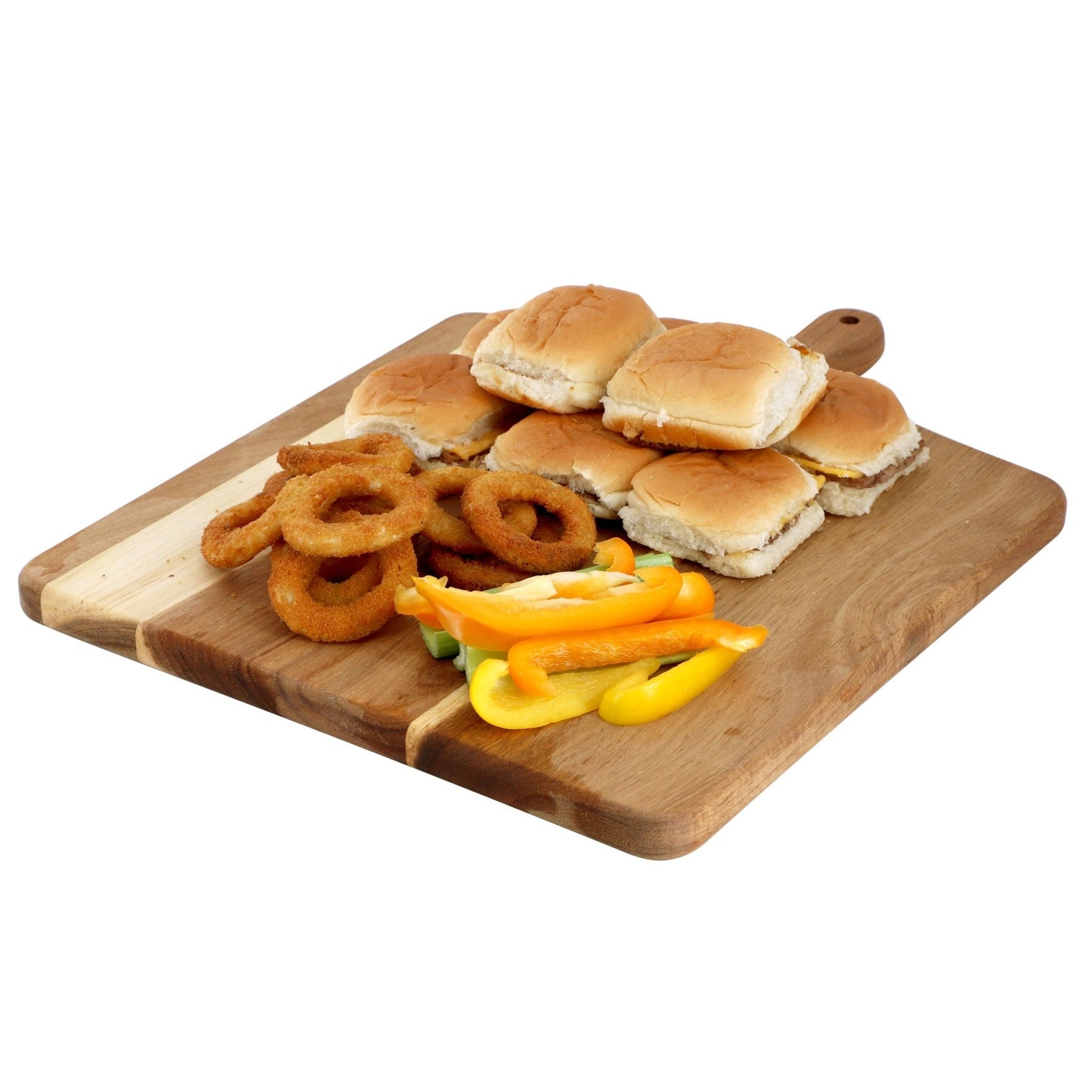 MegaChef 13 Inch Acacia Wood Square Serving Board - Galactic capuchin