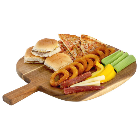 MegaChef 13 Inch Acacia Wood Serving Butcher Cutting Board with Handle - Galactic capuchin