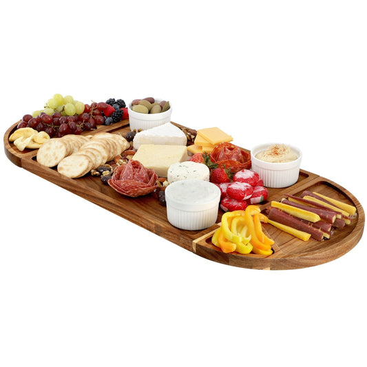 MegaChef 3 Piece Acacia Wood Cutting Board with Maganitized Serving Board Platter - Galactic capuchin