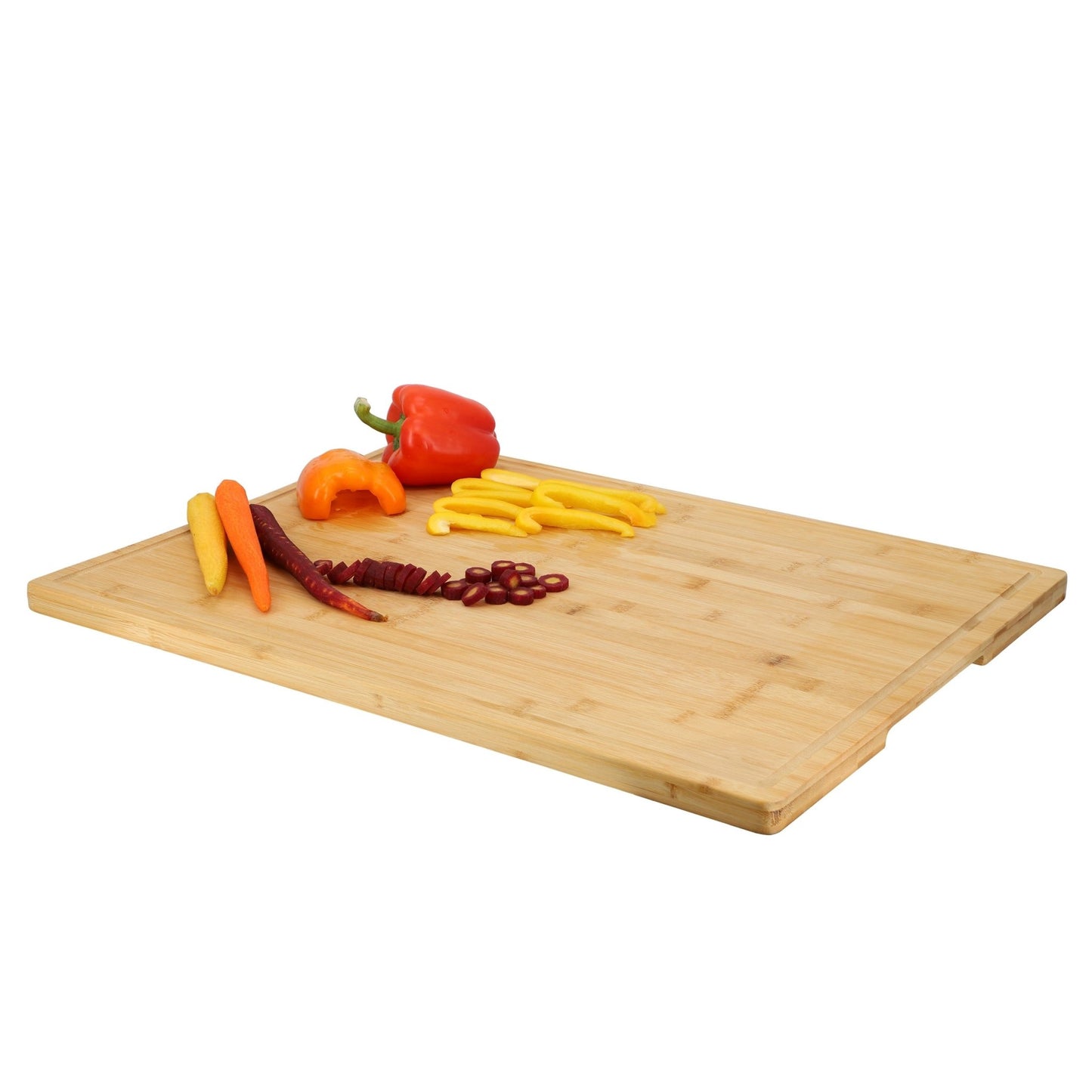 MegaChef 20 x 14 Inch Rectangle Bamboo Cutting Board - Galactic capuchin