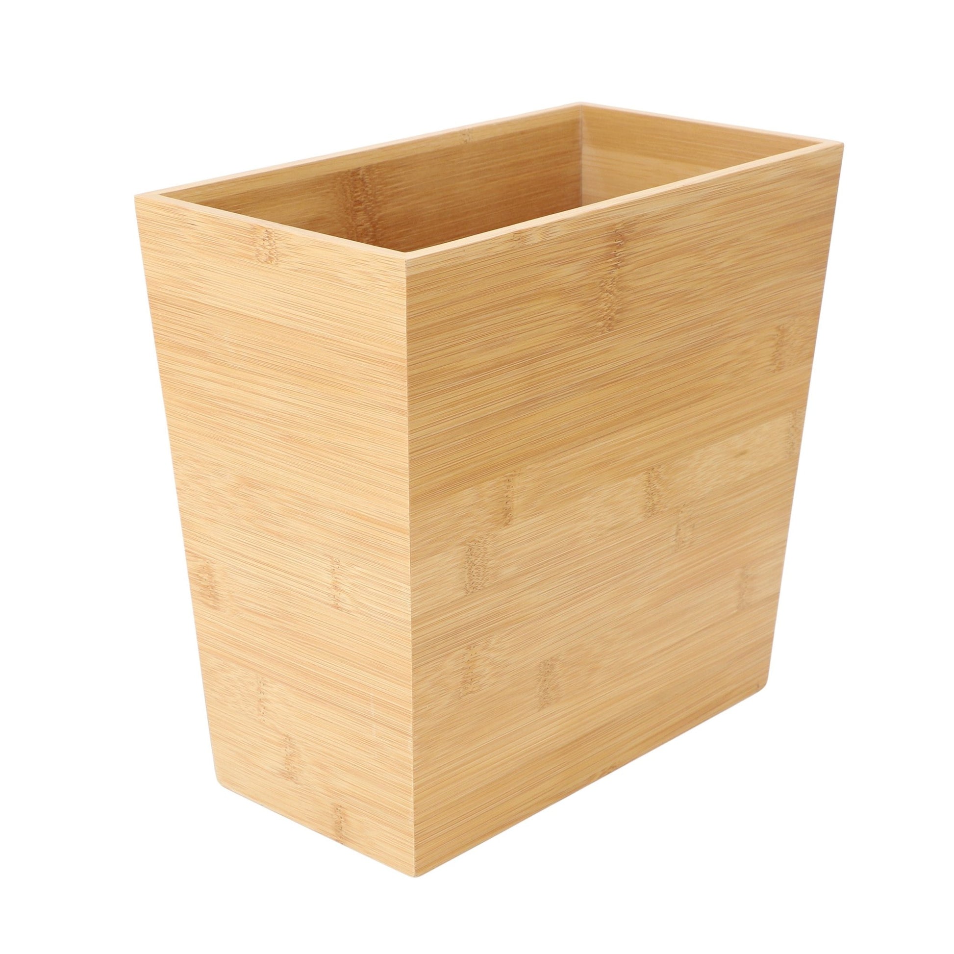 MegaChef 10.5 x 5.75 Inch Rectangle Bamboo Waste Basket - Galactic capuchin