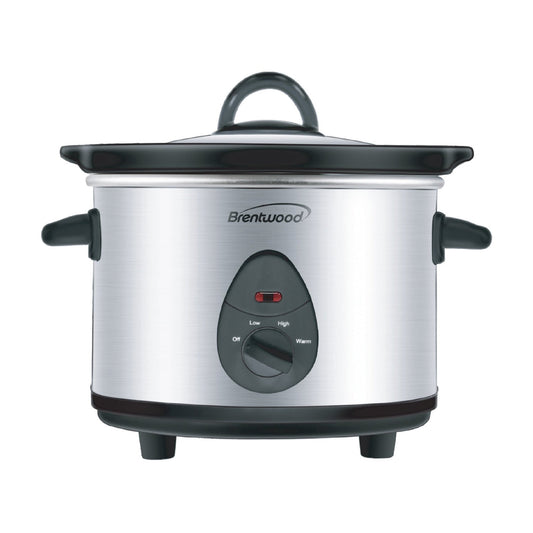 Brentwood 1.5 Quart Slow Cooker in Stainless Steel with 3 Settings - Galactic capuchin