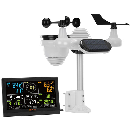 7 - in - 1 Wireless Weather Station, 7.5 in Color Display, Digital Weather Station Indoor Outdoor, for Temperature Humidity Wind Speed/Direction Rain UV, with Forecast Data, Alarm, Alerts - NO WIFI - Galactic capuchin