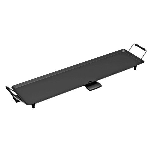 Costway Electric Teppanyaki Table Top Grill Griddle BBQ Barbecue Nonstick Camping - Galactic capuchin