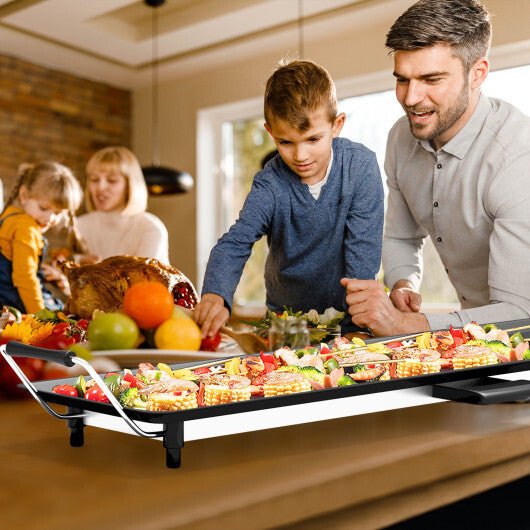 Costway Electric Teppanyaki Table Top Grill Griddle BBQ Barbecue Nonstick Camping - Galactic capuchin