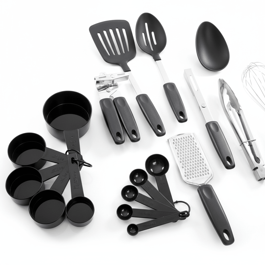 Gibson Home Total Kichen Chefs Better Basics 18 - Piece Gadgets and Tools Combo Set - Galactic capuchin