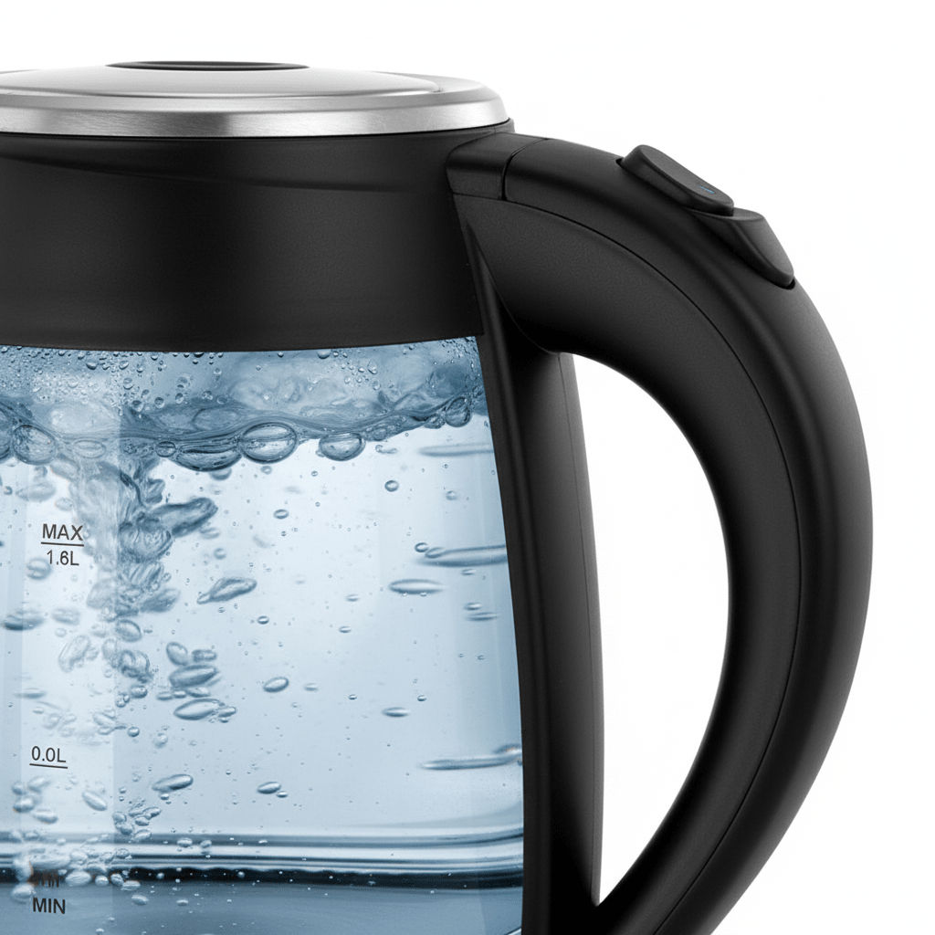MegaChef 1.8Lt. Glass Body and Stainless Steel Electric Tea Kettle - Galactic capuchin